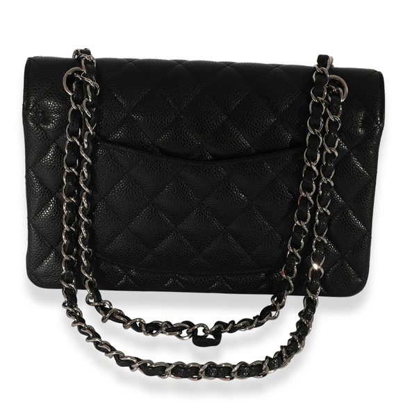 Chanel Black Quilted Caviar Small Classic Flap Bag - Picture 3 of 8